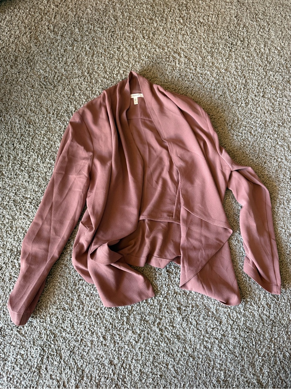 Maurices Open Front Draped Cardigan - Rose Taupe